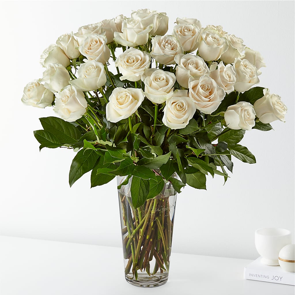 Long Stem White Rose Bouquet – Bush Flower Shop, North Augusta SC