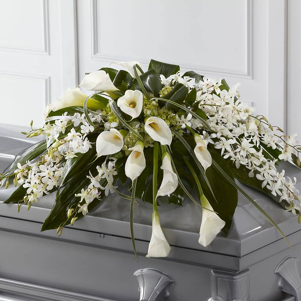 Angel Wings Casket Spray – Bush Flower Shop, North Augusta SC