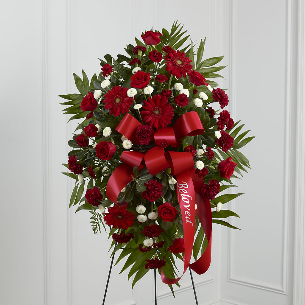 Treasured Memories Standing Spray – Bush Flower Shop, North Augusta SC