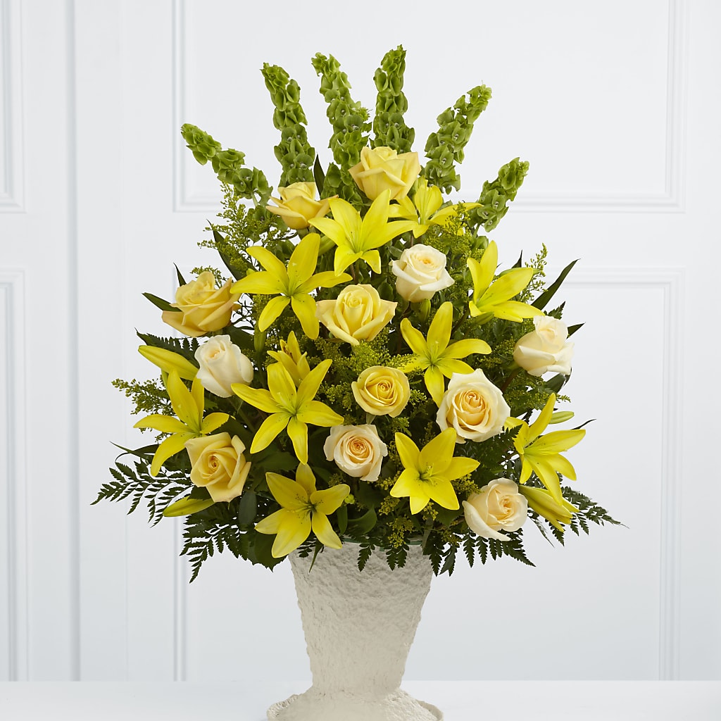 Golden Memories Arrangement – Bush Flower Shop, North Augusta SC