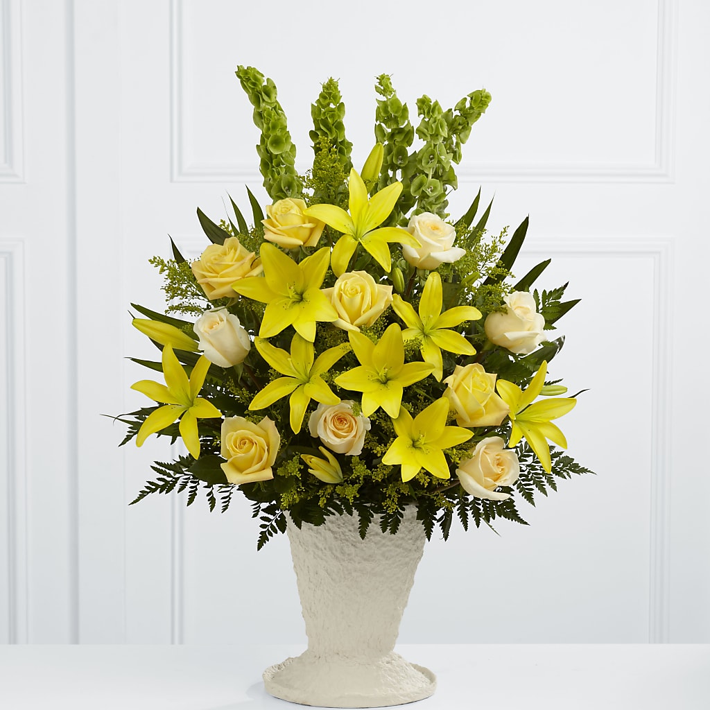 Golden Memories Arrangement – Bush Flower Shop, North Augusta SC