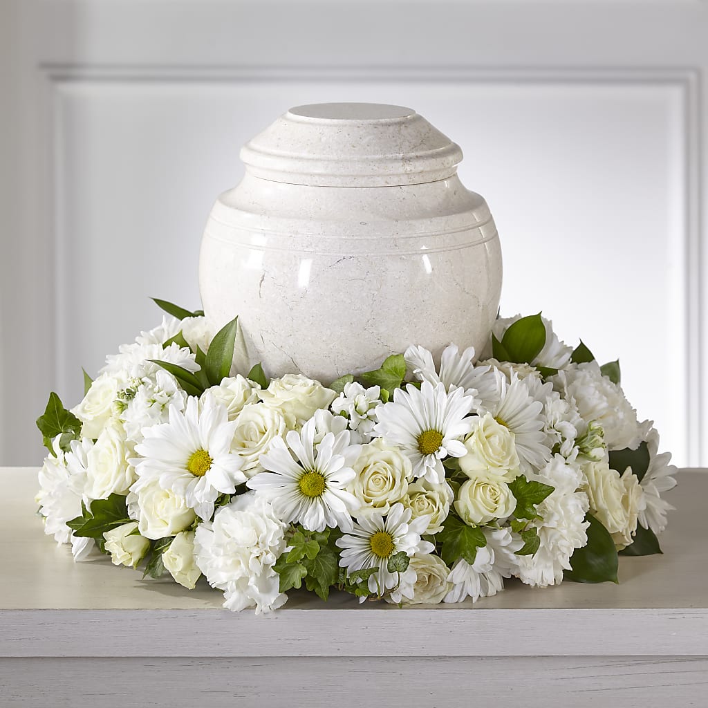 Ivory Gardens Cremation Adornment – Bush Flower Shop, North Augusta SC