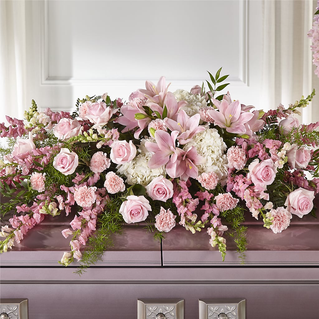 Life & Remembrance Casket Spray – Bush Flower Shop, North Augusta SC