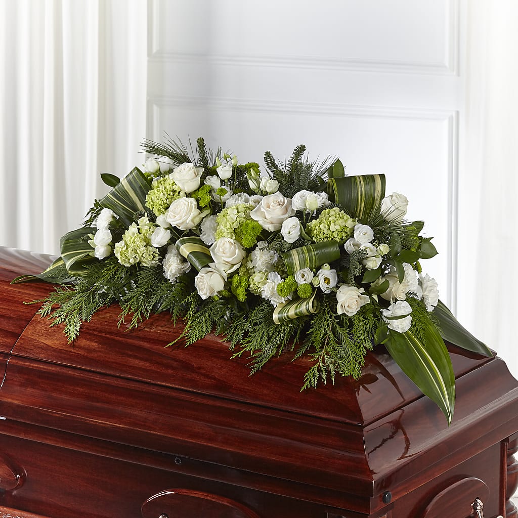 Hopeful Gesture Casket Spray – Bush Flower Shop, North Augusta SC