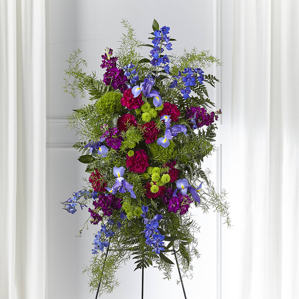 Heavenly Skies Standing Spray – Bush Flower Shop, North Augusta SC