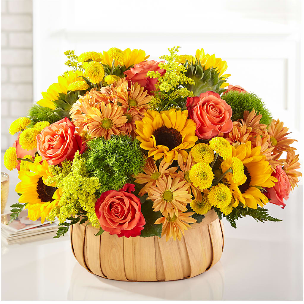 Harvest Sunflower Basket – Bush Flower Shop, North Augusta SC