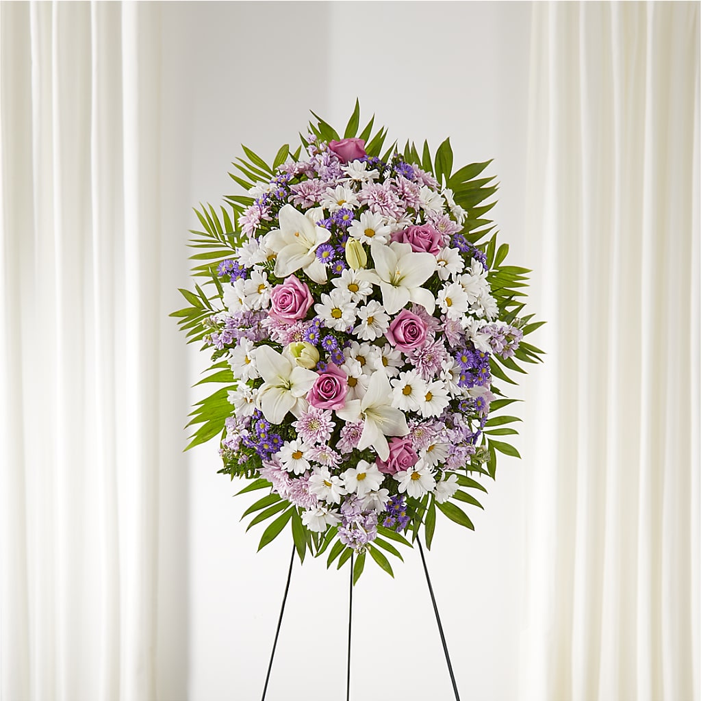 Surrounded by Love Standing Spray – Bush Flower Shop, North Augusta SC