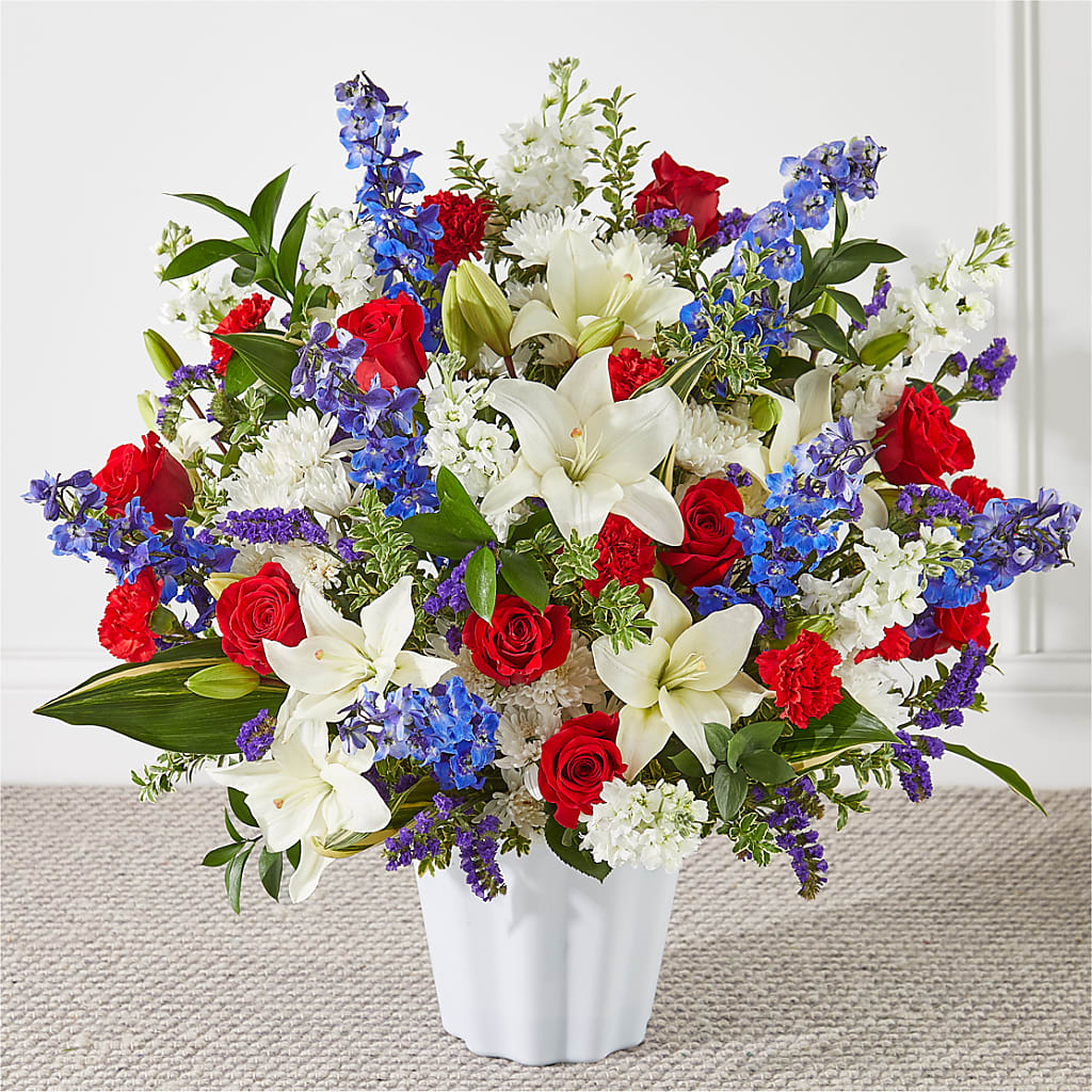 Consoled Floor Basket – Bush Flower Shop, North Augusta SC