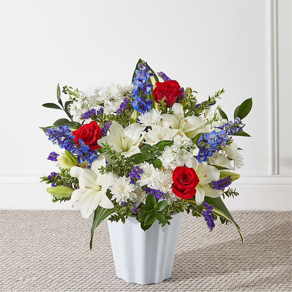 Consoled Floor Basket – Bush Flower Shop, North Augusta SC
