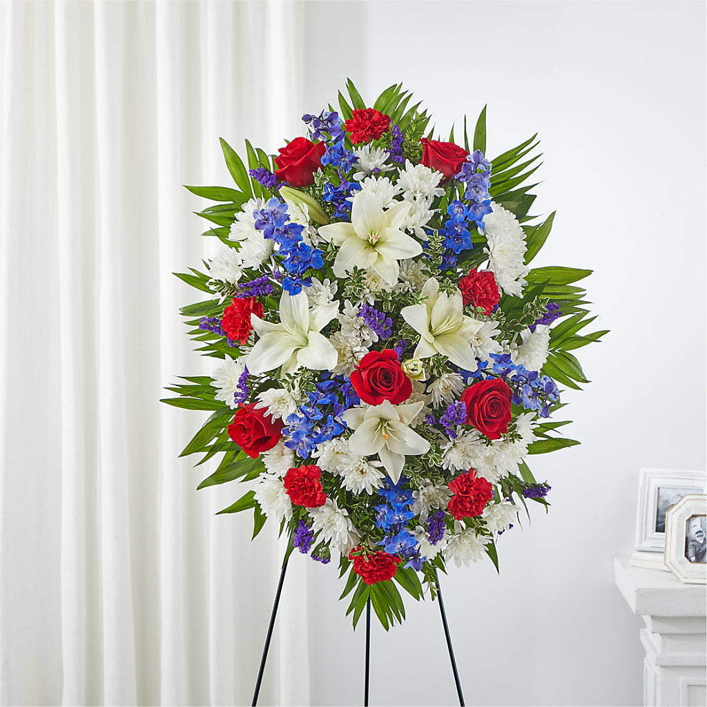 Cherished Service Standing Spray – Bush Flower Shop, North Augusta SC