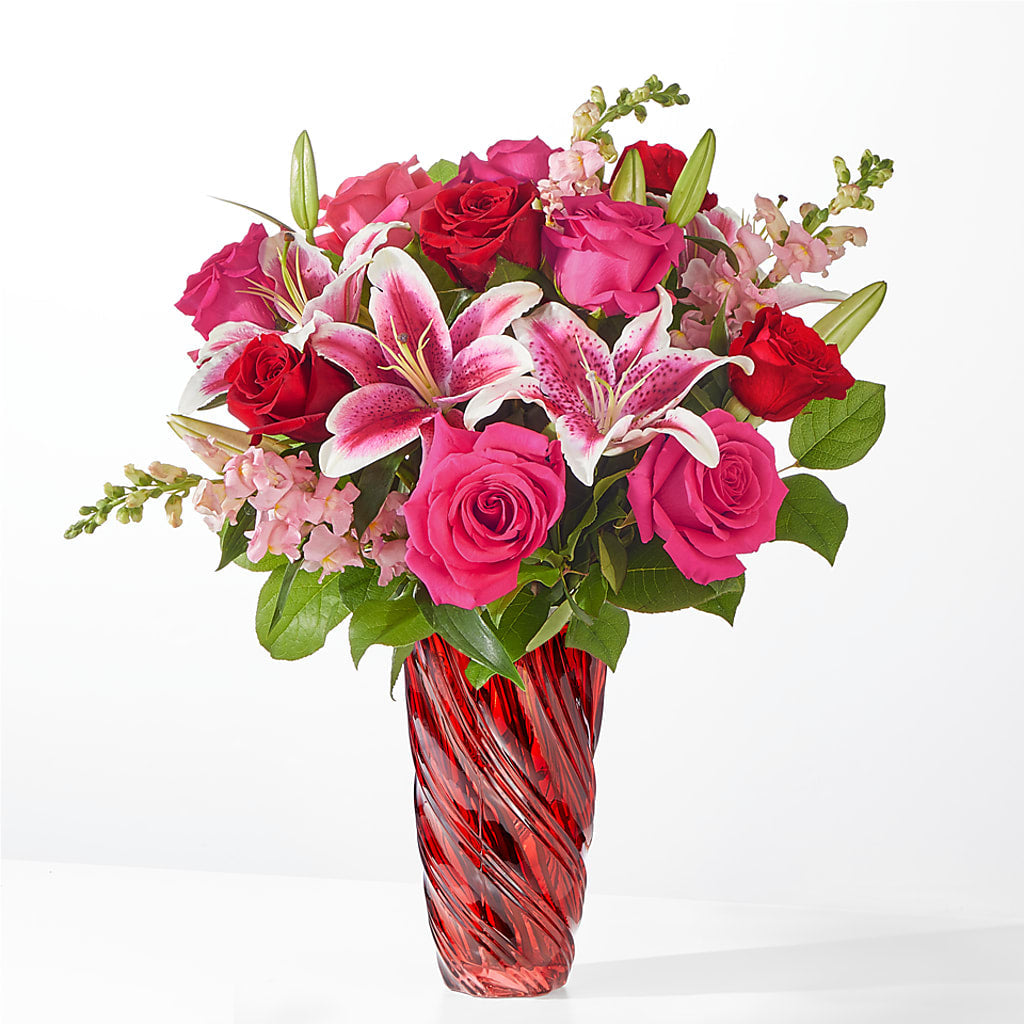 Always You Bouquet with Luxe Swirl Vase – Bush Flower Shop, North Augusta SC