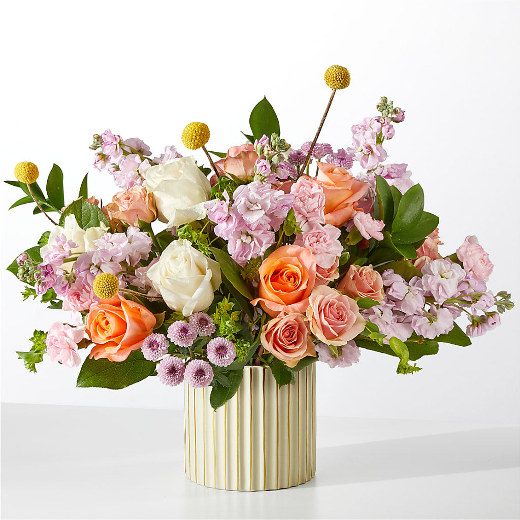 French Market Bouquet with Ivory Vase – Bush Flower Shop, North Augusta SC