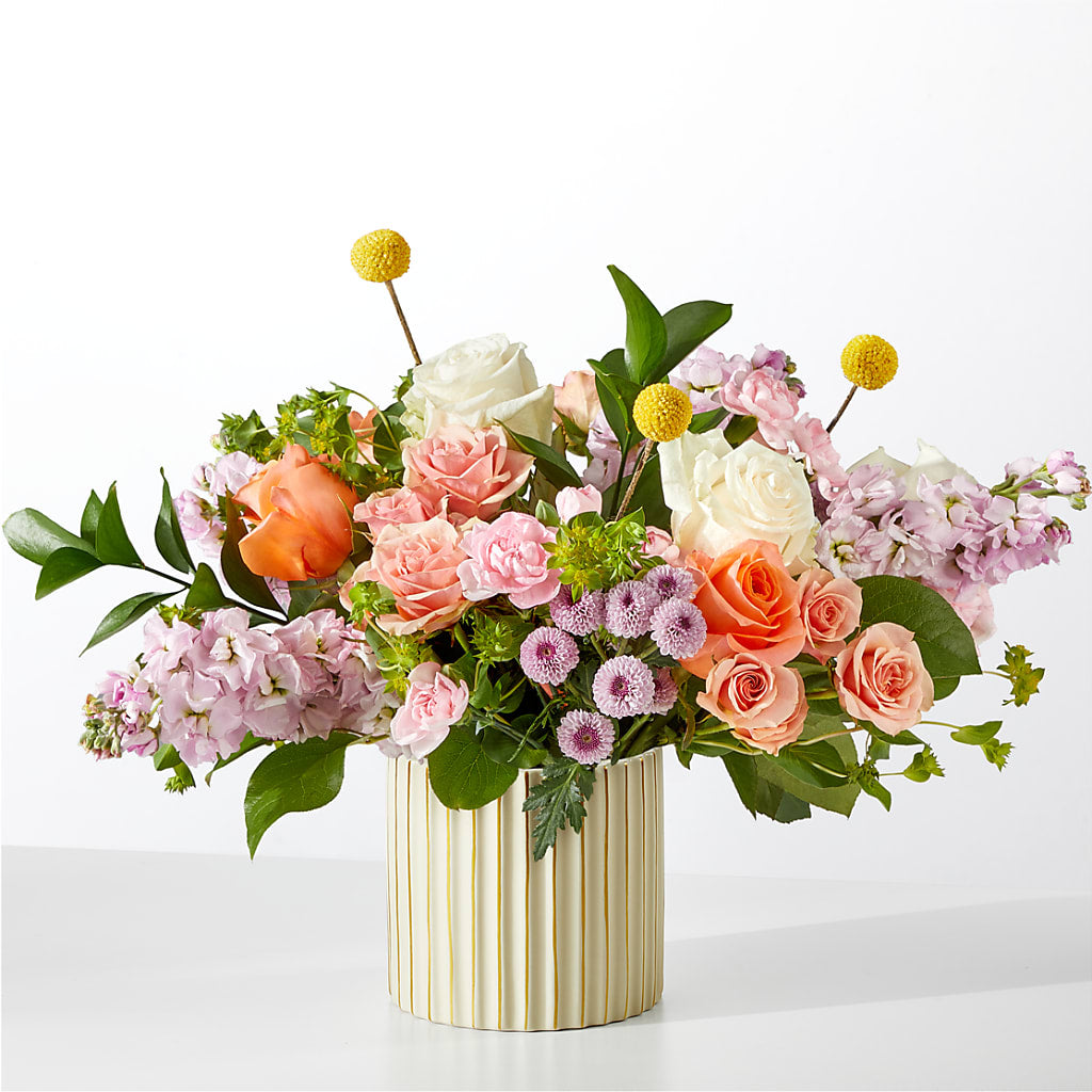 French Market Bouquet with Ivory Vase – Bush Flower Shop, North Augusta SC