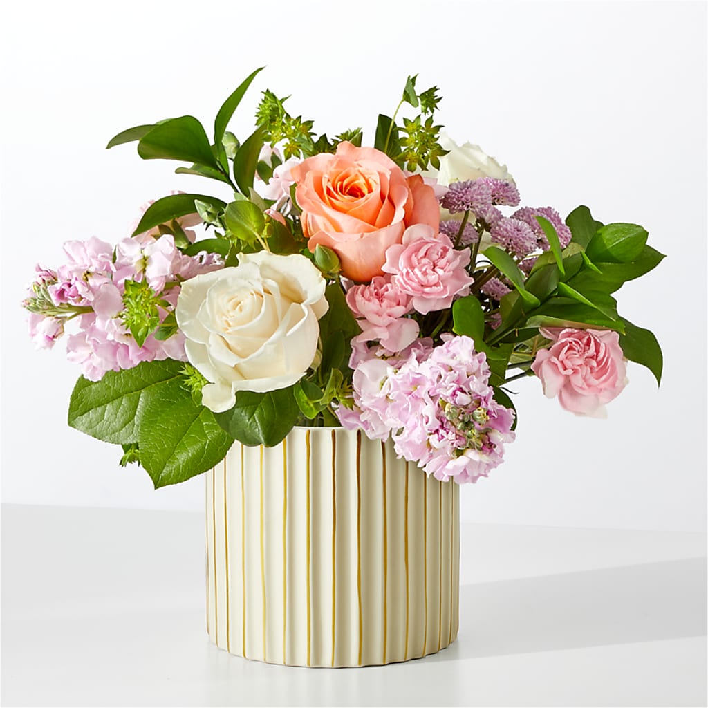 French Market Bouquet with Ivory Vase – Bush Flower Shop, North Augusta SC