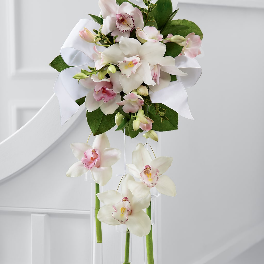 Perfect Entrance Pew Arrangement – Bush Flower Shop, North Augusta SC