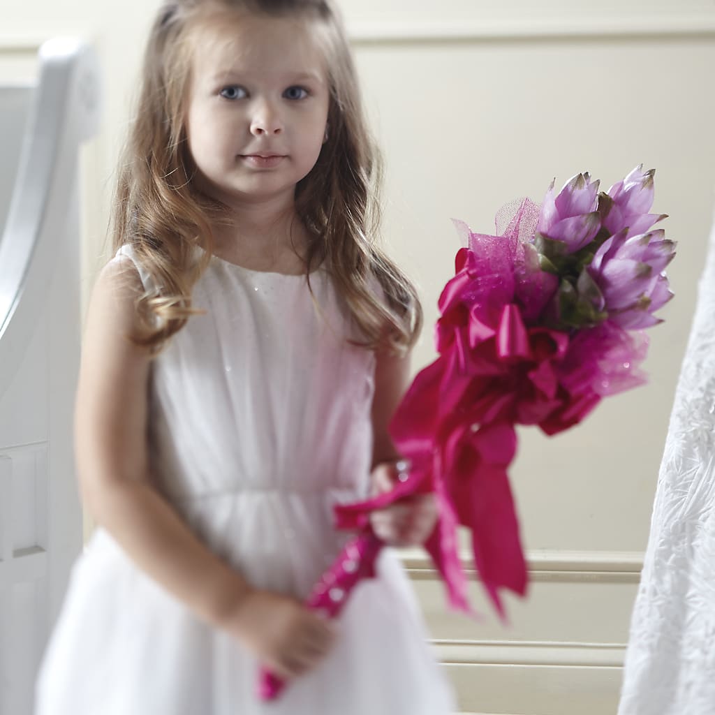 Sparkle Pink Flower Girl Bouquet – Bush Flower Shop, North Augusta SC