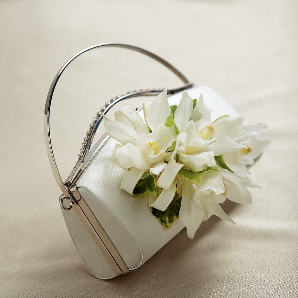 White Purse Decor – Bush Flower Shop, North Augusta SC