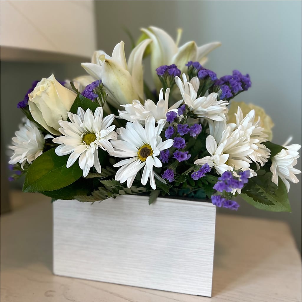 Beyond Blue Box Bouquet –  Bush Flower Shop, North Augusta SC