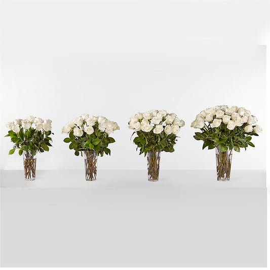 Long Stem White Rose Bouquet –  Bush Flower Shop, North Augusta SC