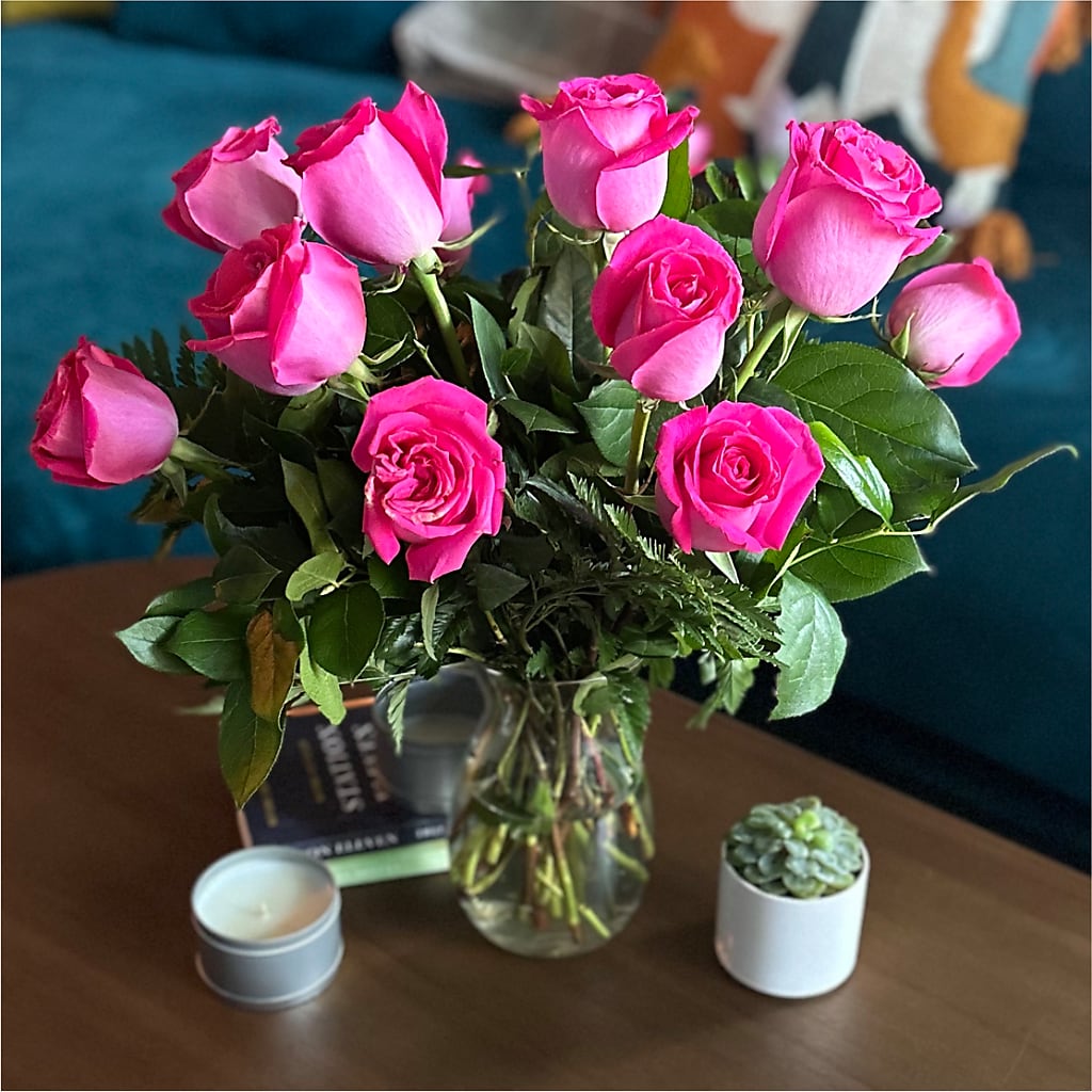 Long Stem Pink Rose Bouquet –  Bush Flower Shop, North Augusta SC