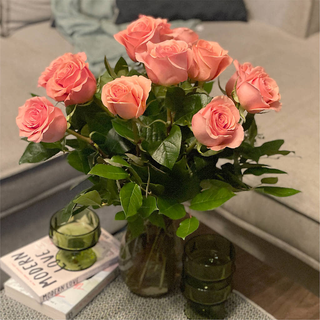 Long Stem Pink Rose Bouquet –  Bush Flower Shop, North Augusta SC