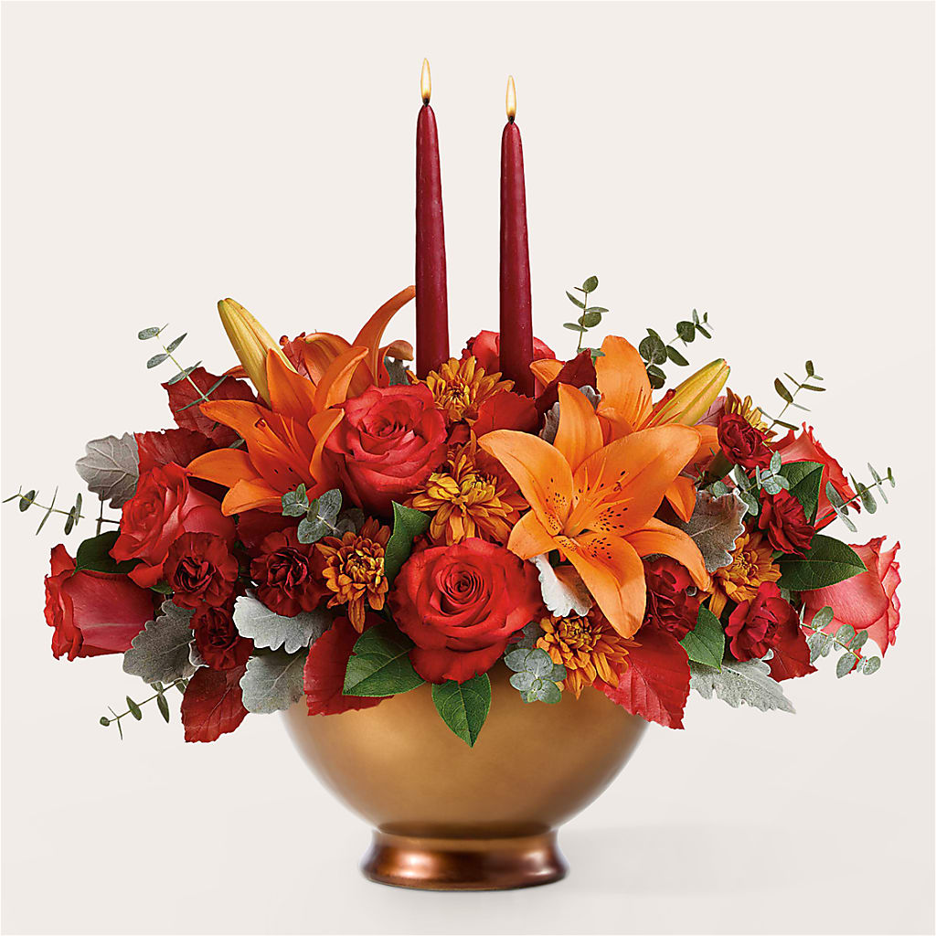 Fruits of Fall Centerpiece –  Bush Flower Shop, North Augusta SC