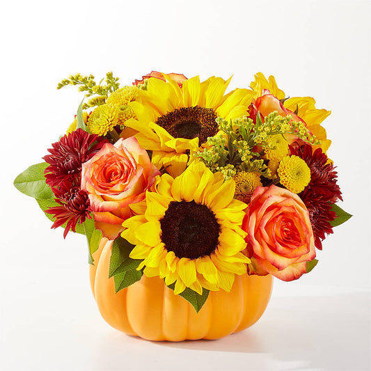Golden Gourd Pumpkin Bouquet –  Bush Flower Shop, North Augusta SC