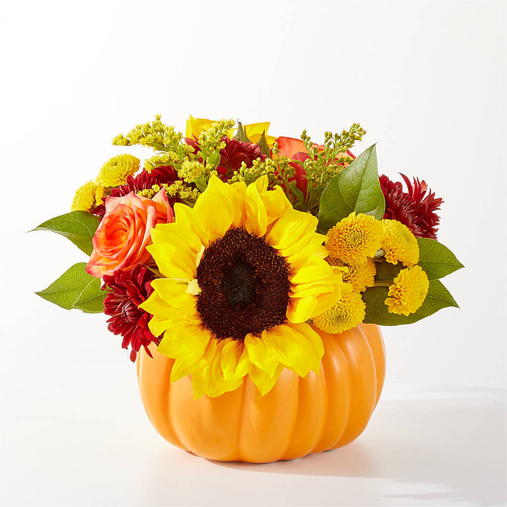 Golden Gourd Pumpkin Bouquet –  Bush Flower Shop, North Augusta SC