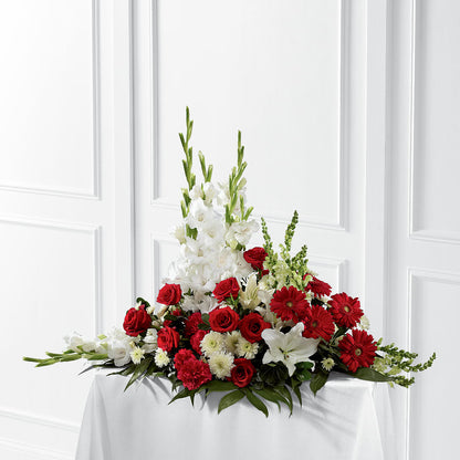 Crimson & White Arrangement –  Bush Flower Shop, North Augusta SC