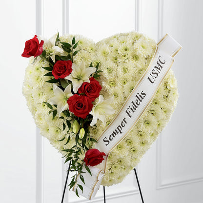Heartfelt Hero Standing Heart –  Bush Flower Shop, North Augusta SC