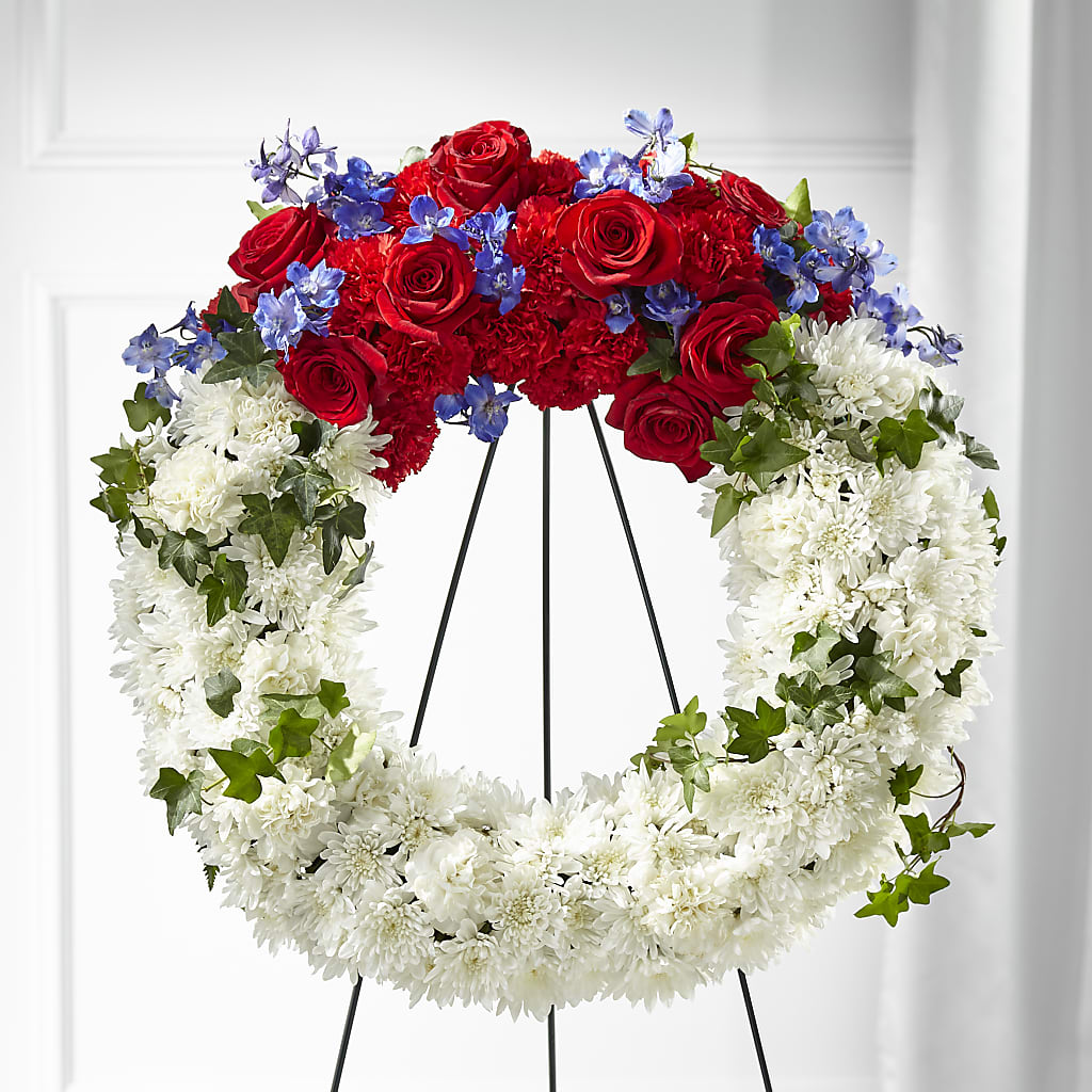 Patriotic Passion Wreath –  Bush Flower Shop, North Augusta SC