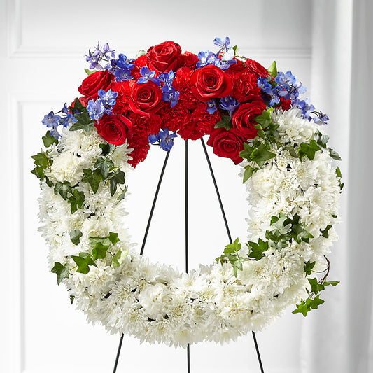 Patriotic Passion Wreath –  Bush Flower Shop, North Augusta SC