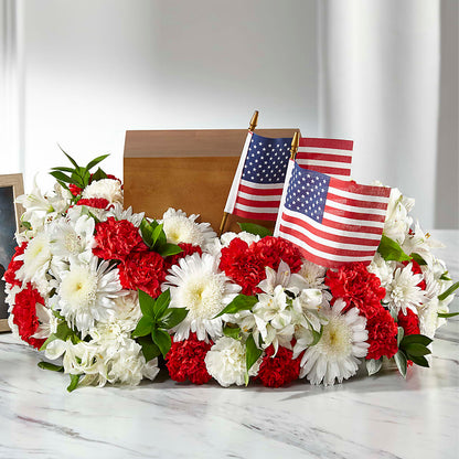 Spirit of Patriotism Cremation Adornment –  Bush Flower Shop, North Augusta SC