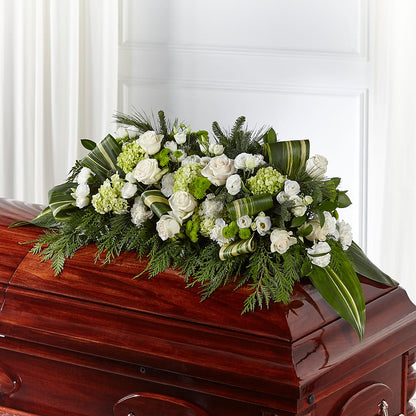 Hopeful Gesture Casket Spray –  Bush Flower Shop, North Augusta SC