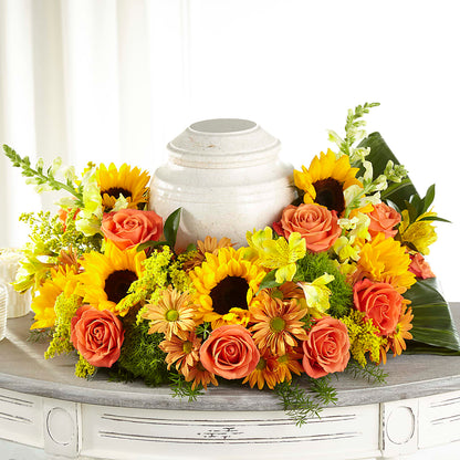Faithful Sunflower Cremation Adornment –  Bush Flower Shop, North Augusta SC