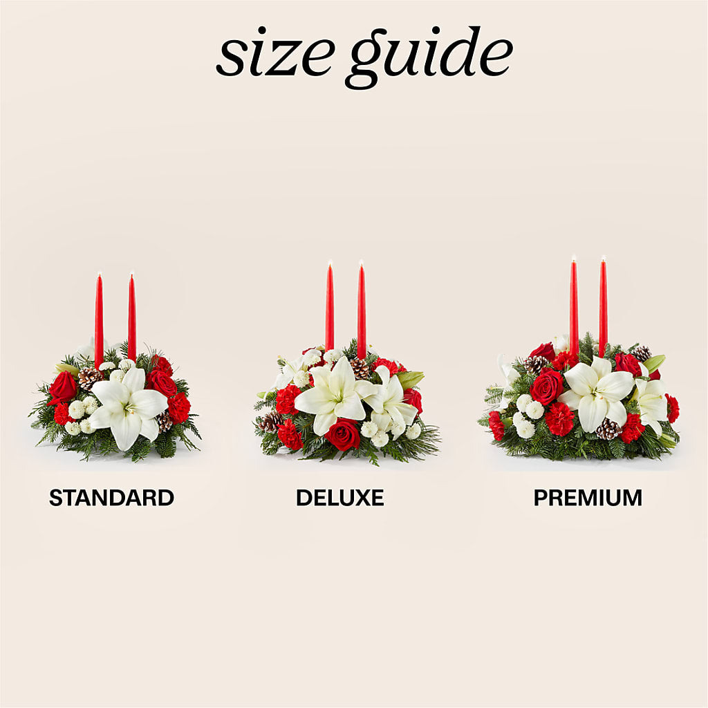 Seasonal Festivities Centerpiece –  Bush Flower Shop, North Augusta SC