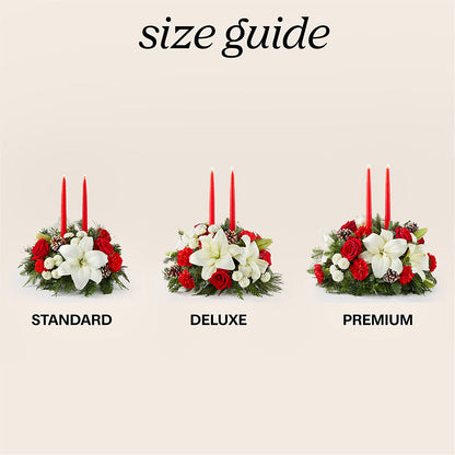 Seasonal Festivities Centerpiece –  Bush Flower Shop, North Augusta SC