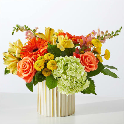Autumn Sunshine Bouquet with Ivory Vase –  Bush Flower Shop, North Augusta SC