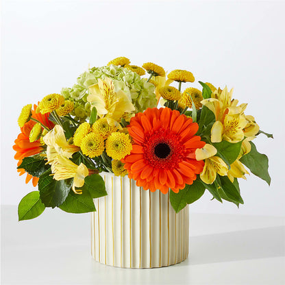 Autumn Sunshine Bouquet with Ivory Vase –  Bush Flower Shop, North Augusta SC