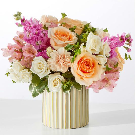 Paradise Bouquet with Ivory Vase –  Bush Flower Shop, North Augusta SC