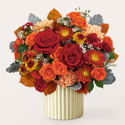 Merlot Bouquet with Ivory Vase –  Bush Flower Shop, North Augusta SC