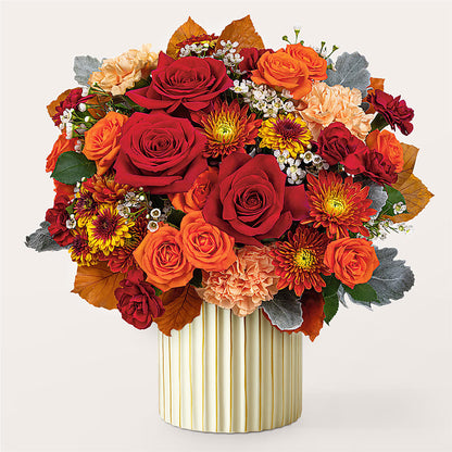 Merlot Bouquet with Ivory Vase –  Bush Flower Shop, North Augusta SC