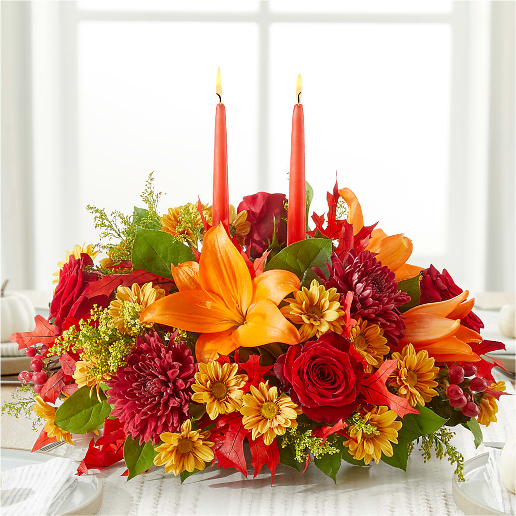 Autumn's Embrace Centerpiece –  Bush Flower Shop, North Augusta SC