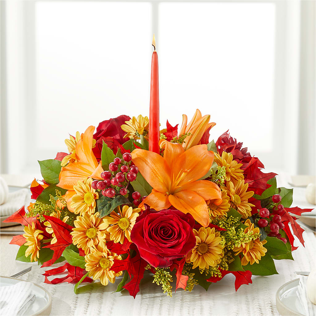 Autumn's Embrace Centerpiece –  Bush Flower Shop, North Augusta SC