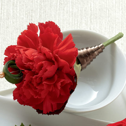 Red Carnation Boutonniere –  Bush Flower Shop, North Augusta SC